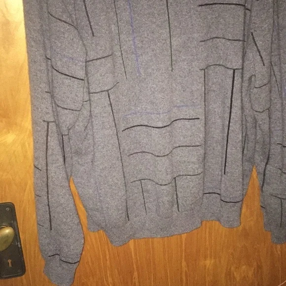 Men’s Gray Lenor Romano 100% Cashmere Sweater Size XXL
